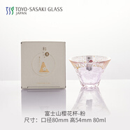 TOYO-SASAKI GLASSTOYO-SASAKI GLASS日本進(jìn)口富士山櫻花茶杯酒杯金箔耐高溫熱飲杯 粉42150TS-G-ERP