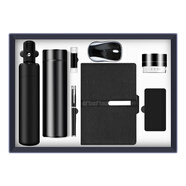 智美環(huán)球禮品定制logo商務(wù)伴手禮公司獎(jiǎng)品周年慶紀(jì)念品實(shí)用保溫杯套裝 長(zhǎng)扣本筆杯雨傘音響電源鼠標(biāo)黑