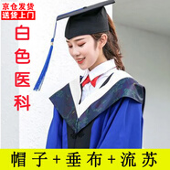 勤思路碩士服學(xué)士服畢業(yè)禮服學(xué)位服大學(xué)生男女演出服醫(yī)科可定制學(xué)院服 碩士服-白色醫(yī)科-塑料帽 L 建議135-180斤