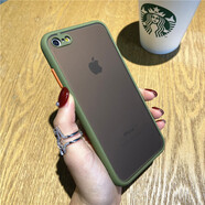佩諾iPhone8/7手機殼蘋(píng)果6s plus保護套se2液態(tài)鏡頭全包防摔男女款磨砂半透明硅膠外殼 蘋(píng)果6plus/6splus【膚感】軍綠