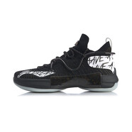 李寧（LI-NING）馭帥13籃球鞋男鞋高幫韋德之道閃擊6 ABAQ001-5標準黑/標準白 44
