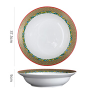 山頭林村酸菜魚(yú)盆水煮魚(yú)碗太二專(zhuān)用款香辣蝦餐廳酒店小龍蝦大碗大號陶瓷盆 波光粼粼 紅邊 酸菜魚(yú)盆3.2L 1寸