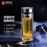 希諾雙層玻璃杯男士高檔抗菌禮盒車(chē)載水杯隔熱家用女茶杯透明杯子 XN9301-經(jīng)典版 265ml 1只