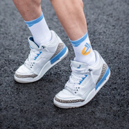 耐克（NIKE） aj3 男鞋女鞋 Air Jordan 3 小閃電白酒紅紅雀 復(fù)古籃球鞋 CT8532-148/DM0967-148 白藍(lán) 43
