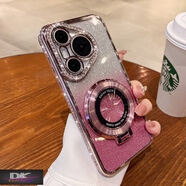 呆殼【閃鉆磁吸支架】適用華為Pura70pro手機殼p70支架p60新款70pro+全包鏡頭防摔p40奢華閃粉硅膠套 【少女粉】磁吸隱形支架 點(diǎn)鉆硅膠軟殼 華為Pura 70