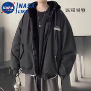憶克薩立領(lǐng)羊羔毛情侶外套男棉衣羽絨棉服男冬季痞帥加厚潮牌服痞帥炸街 my10黑色雙面穿 L (關(guān)注店鋪禮品)