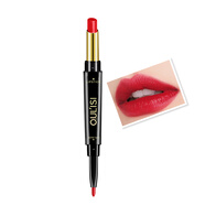 歐麗絲口紅筆+唇線(xiàn)筆女防水持久不易脫色勾線(xiàn)畫(huà)唇霧唇筆啞光畫(huà)口紅 11#正紅色-雙頭唇線(xiàn)筆