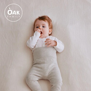 OAK FAMILY毛衣嬰兒外套套裝寶寶春裝連帽上衣男女兒童開衫針織 【護(hù)肚褲】淺灰色 微彈透氣 73 cm（適合身高67-73cm）6-9個(gè)月