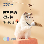 歡寵網 貓玩具貓咪逗貓棒【加長桿約1m小老鼠款】貓薄荷彈力羽毛鈴鐺互動自嗨神器解悶貓貓小貓幼貓寵物用品