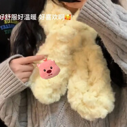 優(yōu)悅居手指圍巾手工diy粗毛線編織材料包送女朋友禮物皮草線 加長款】鵝黃色圍巾材料包