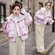 馬克印象羽絨服女款2025新款冬季短款小個(gè)子時(shí)尚白鴨絨外套甜美設(shè)計(jì)感小眾 紫色 AQH9 S