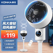 康佳（KONKA）空氣循環(huán)扇電風(fēng)扇家用大風(fēng)力遙控落地扇渦輪換氣扇辦公室宿舍立式輕音風(fēng)扇 遙控款 (7.5h預(yù)約定時(shí))