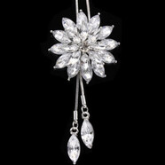 安緹美雪花毛衣鏈長(cháng)款項鏈秋冬百搭大氣時(shí)尚連衣裙設計感配飾女 白色