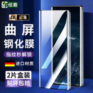 紐霸 適用于堅(jiān)果R2鋼化膜曲面手機(jī)膜全屏覆蓋高清防爆保護(hù)膜 曲屏黑鉆高清款2片裝 貼壞包賠
