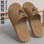 惠夫人浴室拖鞋男夏天居家用室內(nèi)防滑厚底情侶洗澡家居軟底涼拖鞋女夏季 【外穿/PVC】咖啡 42-43 (適合41-42碼)