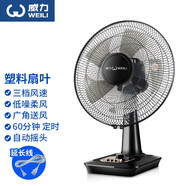 威力 電風(fēng)扇臺式家用學(xué)生宿舍風(fēng)扇臺式臺扇14英寸16英寸大風(fēng)力電扇搖頭定時辦公室臺立式小風(fēng)扇 16英寸長線款【三檔調(diào)節(jié)+搖頭定時】
