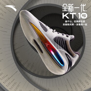 安踏（ANTA）KT10｜籃球鞋男氮科技湯普森實戰(zhàn)訓練碳板中幫運動鞋 穿越時間/灰-10 39