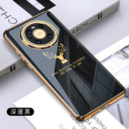 優(yōu)蕾絲 華為鼎橋M40手機殼TD Tech M40保護套5G麋鹿TDT一MA01全包防摔硅膠軟殼時(shí)尚 鼎橋M40【電鍍款-深邃黑】鏡頭全包保護全軟膜