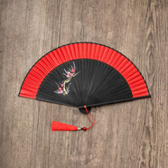 漢服扇子古風(fēng)兒童女折扇中國風(fēng)古典跳舞蹈扇折疊便攜旗袍小扇子夏 噴繪-墻角梅