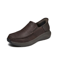 斯凱奇（Skechers）男士閃穿鞋一腳蹬休閑鞋厚底204866  0 紅色/棕色/rdbr 39.5