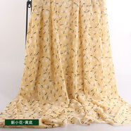 溫詩(shī)棉新款小雛菊雪紡面料夏季法式碎花仙仙的連衣裙服裝面料垂感布 新小花-黃底