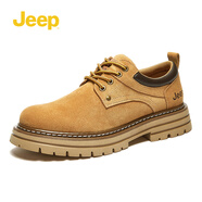 Jeep（吉普）男鞋靴秋冬新品復(fù)古大黃靴英倫潮流工裝馬丁靴戶外靴子男 5011土黃色（低幫款） 45