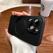 帕洛達iphone15液態(tài)磨砂磁吸手機殼防塵網(wǎng)金屬漆14蘋果CD紋i13pro套適用 黑色 iphoneX/XS（5.8寸）
