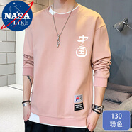 NASALIKE衛衣男情侶裝上衣男裝潮流春秋休閑圓領(lǐng)學(xué)生時(shí)尚大碼春裝男裝衣服 130粉色 4XL/190