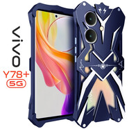 龍豈 vivoY78手機殼金屬邊框保護套y35m防摔鋼鐵俠男款vivo x30pro定制X27全金屬 vivo Y78+【雷神】-黑色
