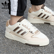 三葉草（Adidas）男女低幫板鞋 DROP STEP LOW 2.0時尚運動休閑鞋子 白棕褐 43