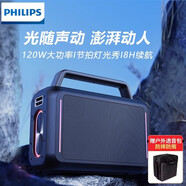 飛利浦SD228廣場(chǎng)舞戶(hù)外音響大音量便攜式手提藍牙音箱家用K歌演奏教學(xué)帶無(wú)線(xiàn)話(huà)筒舞臺低音炮喇叭 官方標配無(wú)話(huà)筒【送背帶+戶(hù)外包】