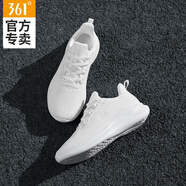 361°女鞋運動鞋2025夏季新款透氣跑鞋女士輕便軟彈網(wǎng)面休閑鞋跑步鞋子 【網(wǎng)面-透氣】361度白 37