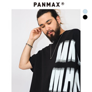 潘·麥克斯（PANMAX）PANMAX大碼T恤透氣休閑百搭短袖中性潮寬松加大透氣帥氣夏季 黑色 6XL