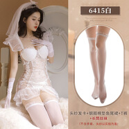 映棠白色婚紗制服蕾絲透紗魚(yú)尾裙情人節純欲透視6415  均碼建議80 頭紗發(fā)卡+魚(yú)尾裙+T褲+長(cháng)筒