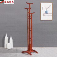 芝蘭花韻非國標金花梨木（學(xué)名：番龍眼）衣帽架榫卯結構落地臥室中式掛衣服架子 金花梨木50*30*168cm花梨色