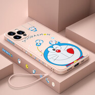 迅炫適用于蘋果iPhone13手機(jī)殼12Pro外殼13promax全包12硅膠防摔卡通可愛女款帶掛繩 蘋果13Promax【星空叮當(dāng)貓】砂粉色+手繩 配全屏鋼化膜