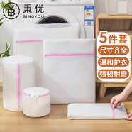 秉優(yōu) 洗衣袋5件套 洗衣機(jī)機(jī)洗專用大號(hào)防變形護(hù)洗衣服網(wǎng)袋內(nèi)毛衣網(wǎng)兜