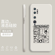 洛梵摩小米CC9Pro手機殼 Note3液態(tài)硅膠E全包A3直邊Note10保護套防摔卡通個性創(chuàng)意男女 【象牙白-YT120太空宇航員】 小米CC9Pro