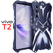 龍豈vivoY200手機(jī)殼vivoT2X金屬邊框保護(hù)套V29 Pro定制防摔vivoy200全包邊硬殼Y100t男新款散熱外殼T1x vivo T2 雷神：黑銀
