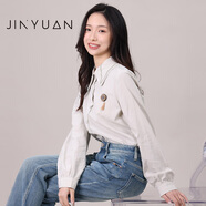 金苑法式溫柔雪紡襯衫女長(zhǎng)袖設(shè)計(jì)感減齡打底面試職業(yè)襯衣A241123 綠色 M