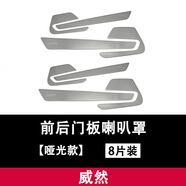 伊垣適用于20-21款大眾威然車門喇叭罩改裝不銹鋼車門防踢板車頂音響 威然  前后門板喇叭罩  啞光款
