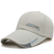 奢娣魅儷帽子男士夏季鴨舌帽防曬遮陽棒球帽韓潮透氣網(wǎng)帽戶外旅游釣魚帽 米白色全布 可調(diào)節(jié)