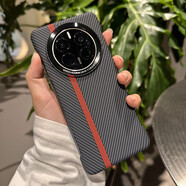 逐塵 水貼碳纖維紋理華為mate60pro手機殼情侶HUAWEIMATE50RS保護套防摔40輕奢保時捷設(shè)計特別版耐磨殼 HS無邊框~水貼卡夫拉碳纖維紋~黑色拼紅紋 華為 Mate 40 Pro