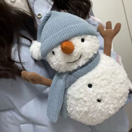 映棠薩米藍帽子小雪人玩偶圣誕節新款雪人毛絨玩具裝飾品可愛(ài)公仔娃娃 小雪人玩偶【收藏關(guān)注加急發(fā)貨】 30厘米【禮盒+led燈】贈人必備