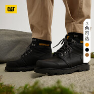 CATCAT卡特男士休閑工鞋經(jīng)典牛皮面防滑大黃靴工裝低靴 黑色 42 
