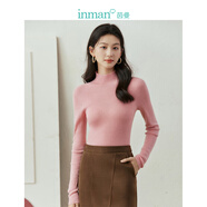 茵曼（INMAN）【明星大秀同款】立體花朵毛衣外套女2025年季新款針織 淺粉紅-18346142A XL