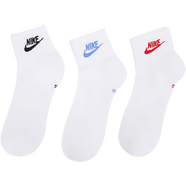 耐克（NIKE）男襪女襪籃球羽毛球襪子跑步健身訓(xùn)練透氣中筒襪運(yùn)動(dòng)襪3雙裝襪子 DX5074-911/三雙裝/中筒/白色 L/26-28厘米/42-46碼