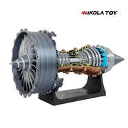 NIKOLA TOY羅爾斯羅伊斯Trent900渦扇引擎模型飛機(jī)發(fā)動(dòng)機(jī)創(chuàng)意禮物送孩子男友 大號(hào)Tr900/46cm，拼裝包