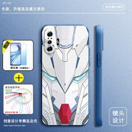 留春 小米redmi紅米K40游戲增強版手機殼K40Gaming保護套防摔全包軟超薄情侶網(wǎng)紅機械戰甲 紅米k40游戲增強版【海藍色-白色機甲】全包鏡頭