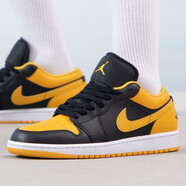 耐克（NIKE）Air Jordan 1 Low AJ1 黑紅腳趾 男子低幫休閑板鞋籃球鞋 553558-072/黑黃 44
